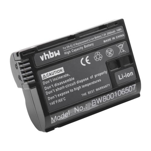 vhbw Batterie remplacement pour Nikon EN-EL15c pour appareil photo, reflex numérique (2000mAh, 7V, Li-ion) avec puce d'information