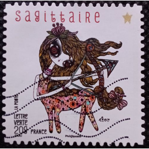 France 2013 Timbre Oblitéré Yt 949 - Sagittaire - Carnet Féerie Astrologique