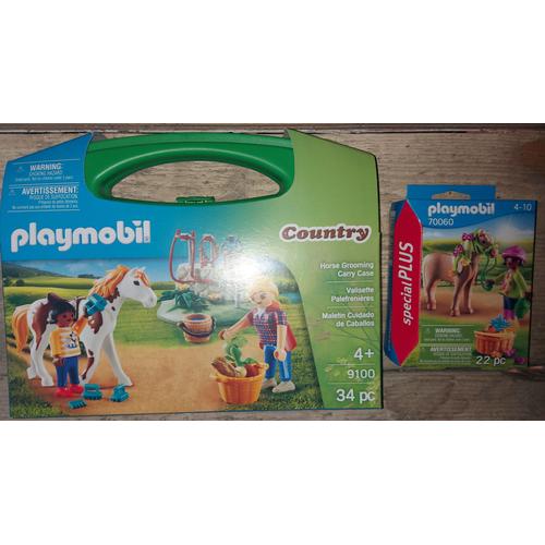 Lot Box chevaux avec cavalières Playmobil Country