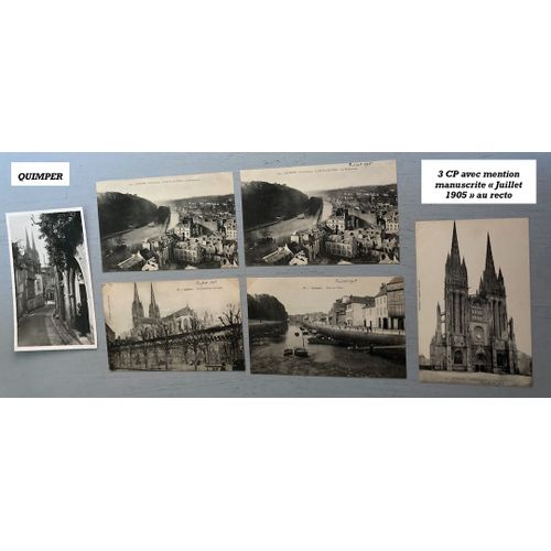 Finistère : 37 Cartes Postales N&b (Douarnenez-Pointe Du Raz-Treboul-Fouesnant-St Pol De Léon-Pont Aven-Camaret-Baie Des Trépassés-Concarneau-Lesconil-Quimper) 27 NOnt Pas Circulé, 10 Avec Correspond