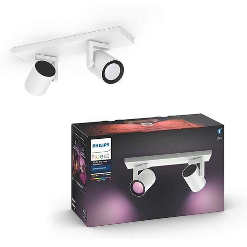 Spot Argenta X2 Blanc Compatible Bluetooth, Fonctionne Avec Alexa [Classe Énergétique A+]