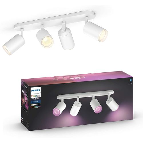 Plate/Spiral White 4x5.7w 230v Fugato Plate/Spiral White 4x5.7w 230v, Smart Ceiling Light, Blanc, Bluetooth, Led, Gu10, 5,5 W