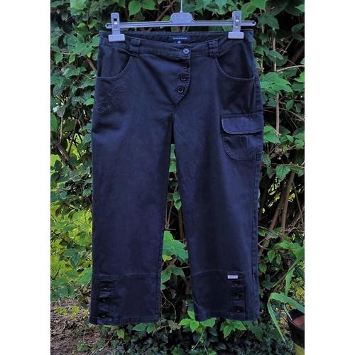 Pantacourt Terre De Marins Taille 40 Bleu Marine Coton Stretch Tbe