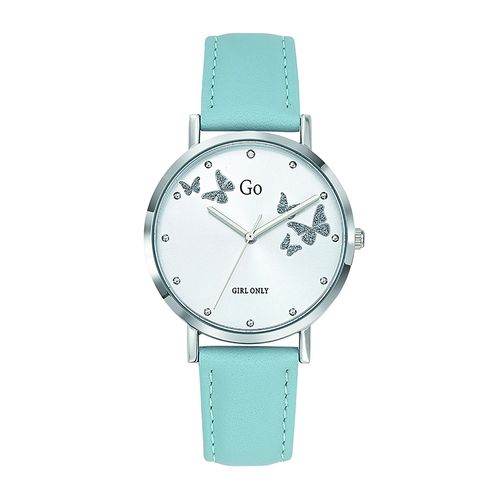 Montre Go Girl Only Papillons Pailletés Cuir Bleu