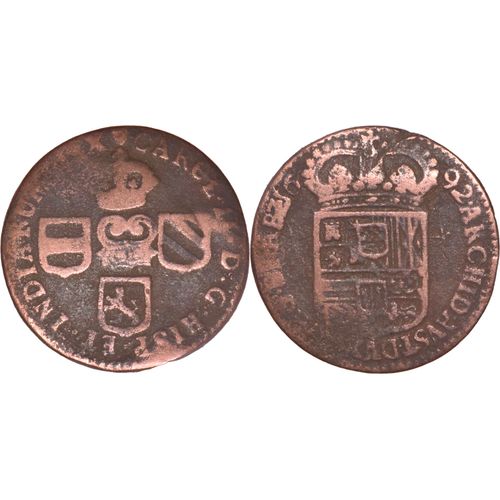 Pays-Bas Espagnols - Belgique - 1692 - Atelier De Bruxelles - 1 Liard - Charles Ii - L103