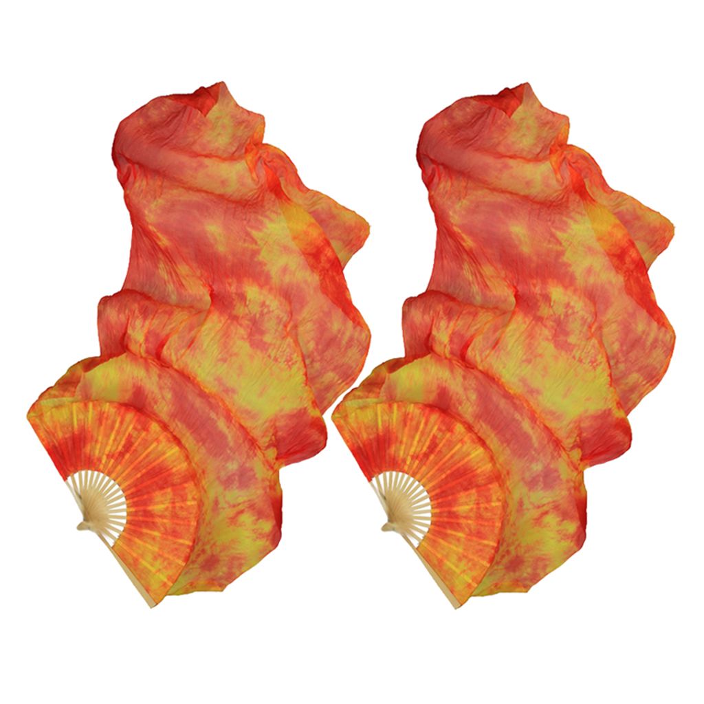 Orange Paire de Eventail de Danse Orientale 100/% Soie Fan Veil Danse du Ventre Belly Dance Violet
