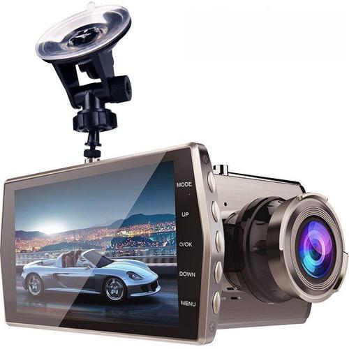 Double caméra WiFi Full HD 1080P Caméra de Voiture Avant et arrière dans enregistreur vidéo de caméra de Voiture avec IR Vision Nocturne HDR Mode Parking capteur G,Panorama 360° Fisheye à lavant 