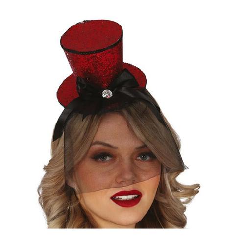 Mini Chapeau Rouge Avec Diadema