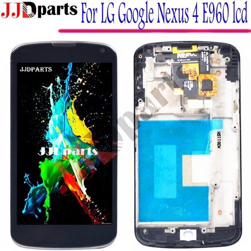 Ensemble Écran Tactile Lcd Avec Châssis, 4.7 Pouces, Noir, Pour Lg E960 Google Nexus 4