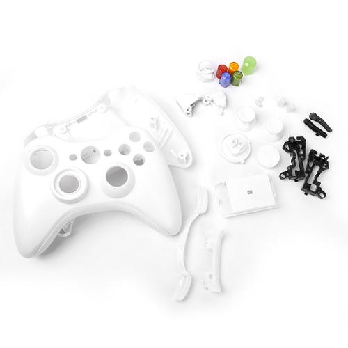Boîtier Complet Coque De Remplacement Pièce Pour Manette Sans Fil Xbox 360 Blanc