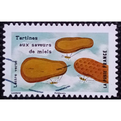 France 2017 Timbre Oblitéré Yt 1464 - Tartines Aux Saveurs De Miel - Carnet Le Goût