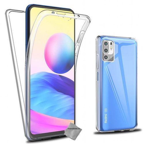 Housse Etui Coque Silicone 360 Integrale Xiaomi Redmi Note 10 5g + Film Ecran - Transparent