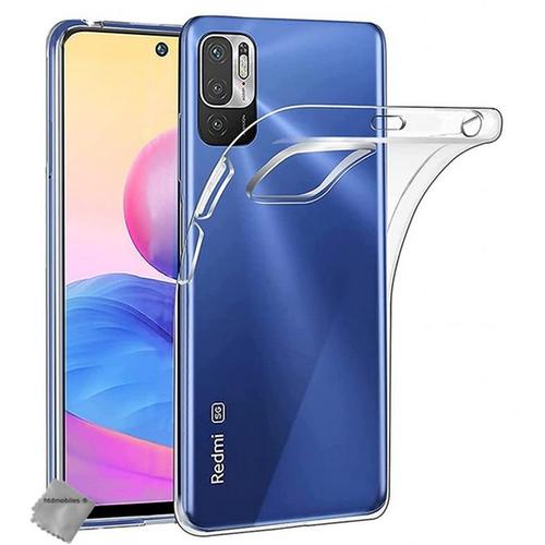 Housse Etui Coque Silicone Gel Xiaomi Redmi Note 10 5g + Film Ecran -Transparent Tpu