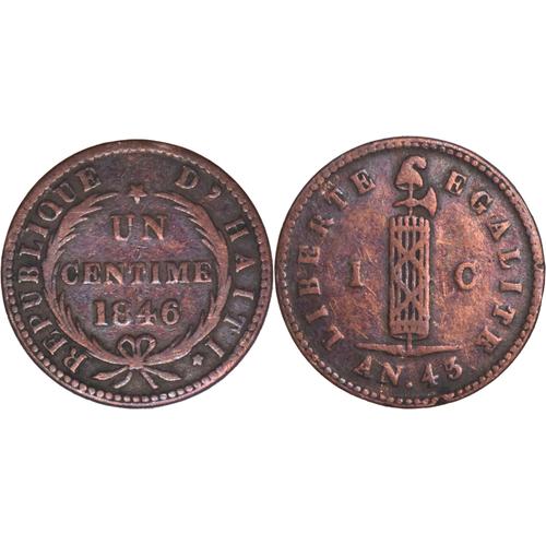 Haiti - 1846 - 1 Centime - An 43 - L121