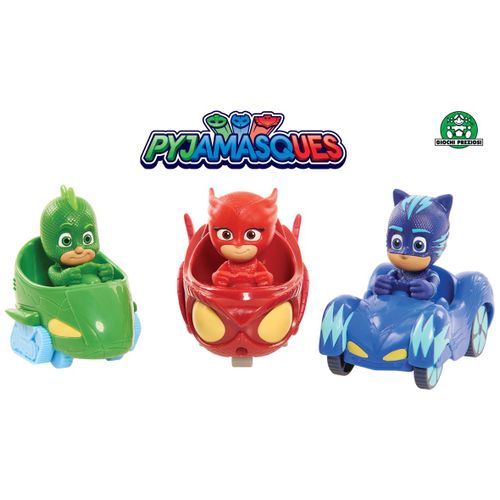 Pj Mask Pjm - Mini Véhicule Avec Figurine En Présentoir - Asst