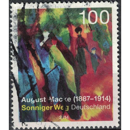 Allemagne 2014 Oblitéré Used Peinture Sonniger Weg Par August Macke
