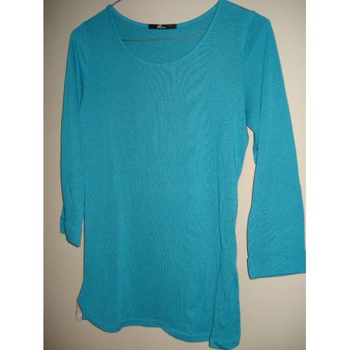 Pull Viscose Turquoise - Taille S