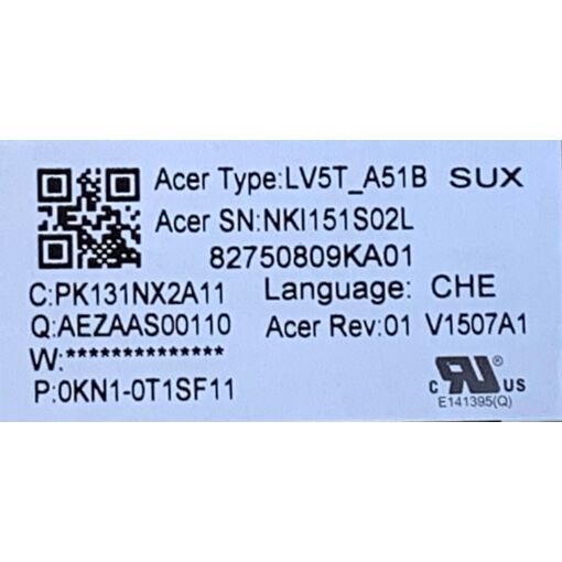 Clavier Acer QWERTZ Suisse-Allemand Pour Aspire ES1-523/533 - Blanc - Modèle 6B.GD2N2.011