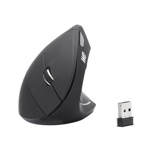 WE - Souris verticale - ergonomique - pour droitiers - optique - 5 boutons - sans fil - 2.4 GHz - récepteur sans fil USB