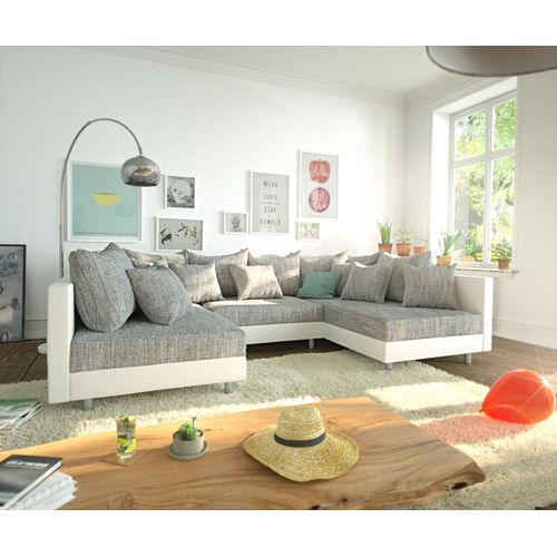Canapé Clovis Blanc Gris Clair Salon Canapé Modulaire