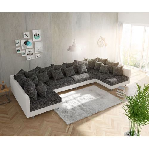 Canapé Clovis Xl Blanc Noir Canapé Modulaire Salon
