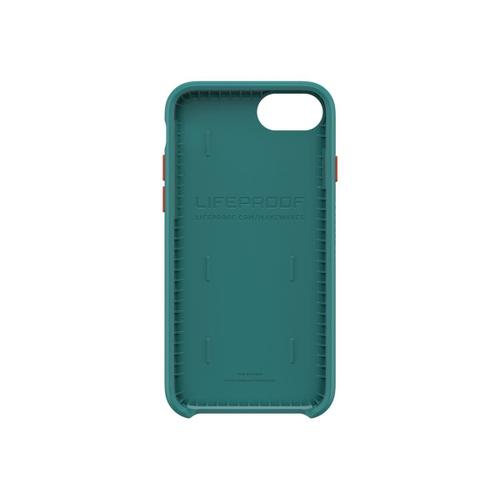 Lifeproof Wake - Coque De Protection Pour Téléphone Portable - Plastique Recyclé D'origine Marine - Vert/Orange, En Dessous De - Vague De Fraîcheur - Pour Apple Iphone 6, 6s, 7, 8, Se (2e...