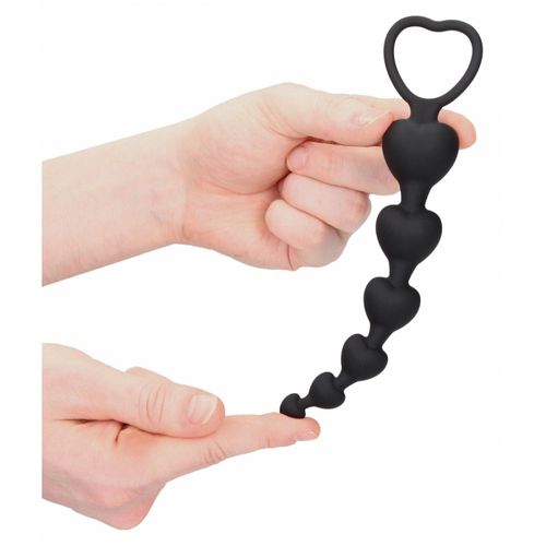 Boules Anales S - M Chapelet Silicone Anal Heart 15 X 3.2cm Ouch!