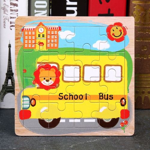 Puzzle 3d En Bois Pour Enfants, 14 Pièces, Jouets De Taille Mini, Dessins Animés Animaux, Tangram, Puzzle Éducatif Montessori
