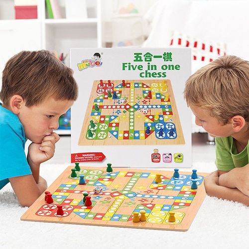 Jeu De Société Multifonctionnel En Bois Pour Enfants, Dames, Gobang, Chinois, Jeu Parent Enfant