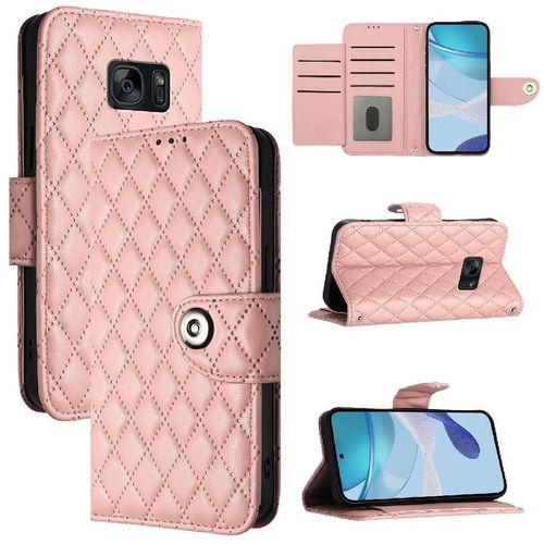 Étui Pour Samsung Galaxy S7 Portefeuille Couverture Bande De Poignet Titulaire De La Carte Protection Élégante Antichoc - Couleur Orange