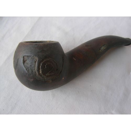 Ww2 France Pipe A Fumer Personnalisée Francaise " Base Aerienne 107 2e Chasseurs/ 2e Tirailleurs "