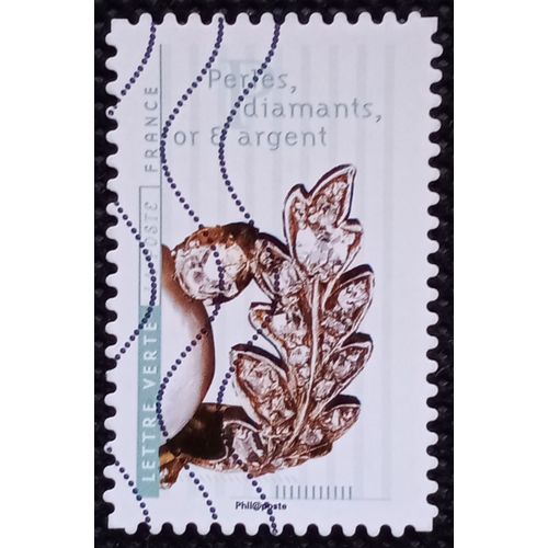 France 2017 Timbre Oblitéré Yt 1420 - Perles, Diamant, Or Et Argent - Carnet Fleurs Et Métiers D'art