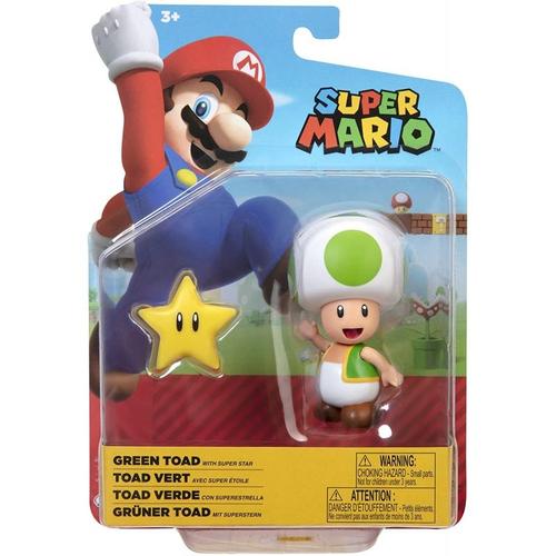 Nintendo - Jakks Super Mario ? Toad Vert Avec Étoile ? 10 Cm