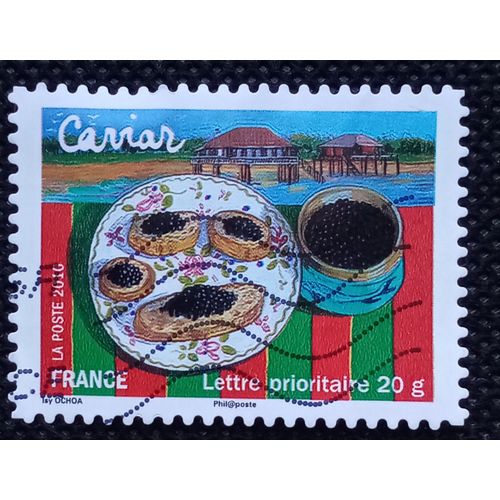 France 2010 Timbre Oblitéré Yt 451 - Caviar- Carnet Les Saveurs De Nos Régions