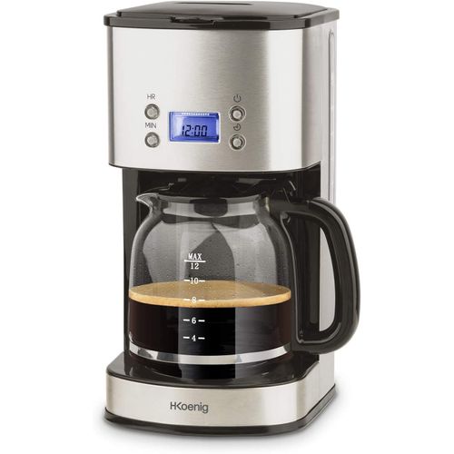 Cafetière Programmable De 1,5l 1000w Gris Noir