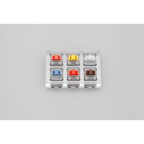 testeur d'interrupteur en acrylique, 2x3, profil bas, marron, blanc, rouge,  jaune foncé, bleu, orange, SMD, rvb, pour clavier mécanique 