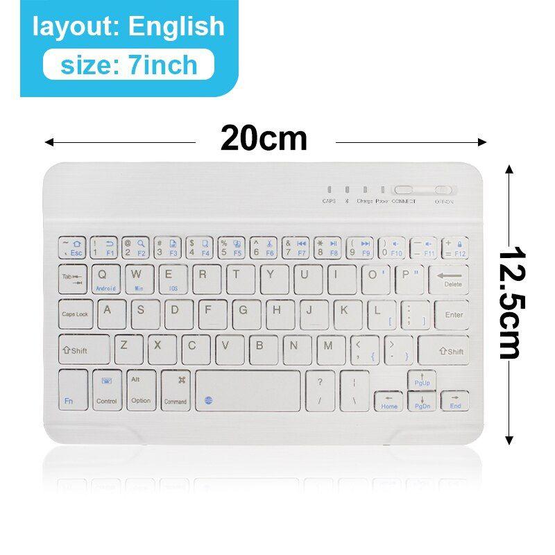 Acheter Mini clavier Bluetooth sans fil pour ipad, rétro-éclairé, russe,  Rechargeable, pour tablette, ipad, téléphone portable, ordinateur portable