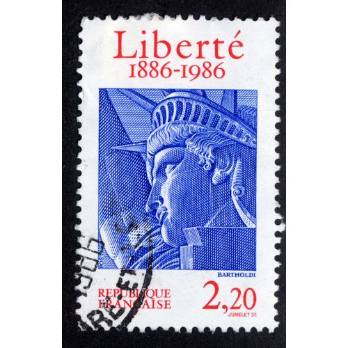 Timbre : Liberté 1886-1986 Bartholdi,République Française,2,20