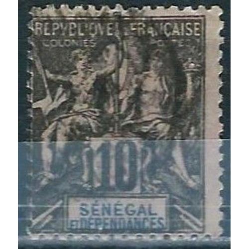 Sénégal, Colonie Française 1892, Beau Timbre Yvert 12, Type Sage "Colonies" 10c. Noir, Oblitéré, Tbe