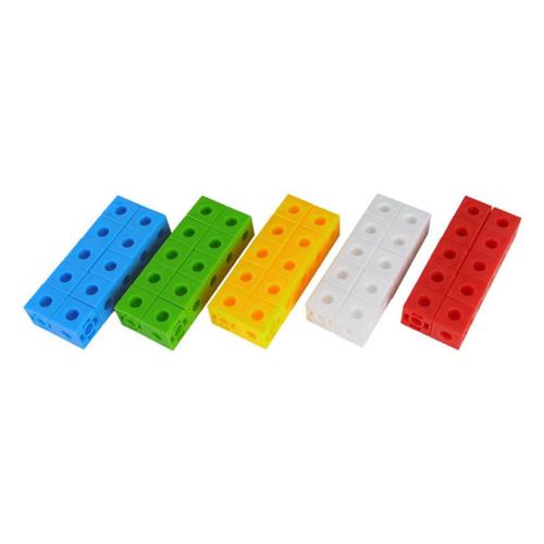 50 Pièces/Ensemble Cubes De Lien De Mathématiques, Outil D'apprentissage Des Mathématiques Et Ressource Pédagogique Pour Les Enseignants Pour Trier, Mesurer, Compter