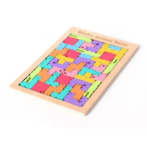 Puzzle En Bois Tetris Pour Enfants, Nouveau Jouet Classique, Puzzle En Bois, Puzzle De Cerveau En Bois, Jouets Pour Enfants, 2019