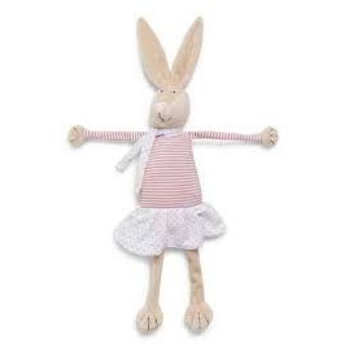 Doudou Lapin Beige Monoprix Raye Rose Blanc Jupe Petits Pois Roses Jouet Peluche Bout'chou Bebe Naissance Poupee Lapine Petite Fille Comforter Bunny Baby Monop