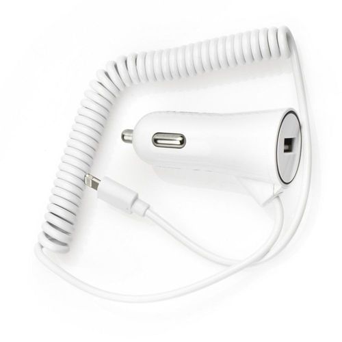 Chargeur Allume Cigare Prise Lightning Iphone + 1 Usb
