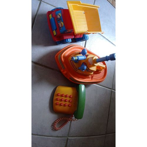 Ensemble Jouets : Camion, Téléphone Et Bateau