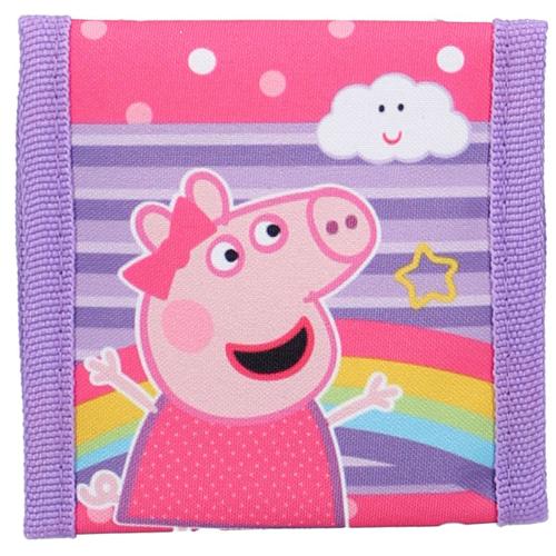 Portefeuille scratch 'Peppa Pig' violet rose - 10x10 cm