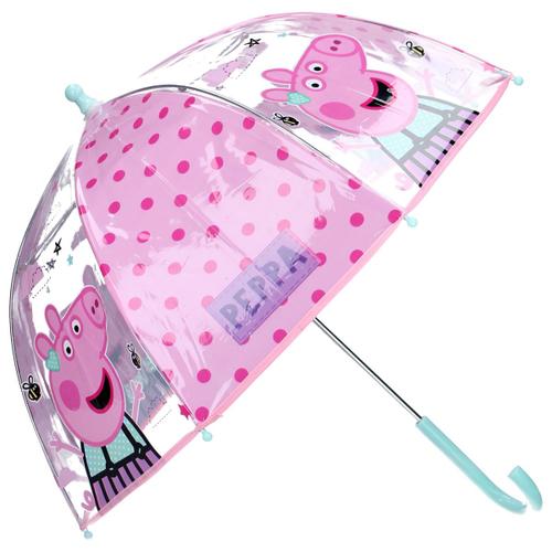 Promotion ! Parapluie Canne Pvc Enfant 'peppa Pig' Rose - 61x73 Cm