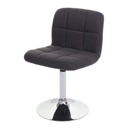 Kavala Chaise De Salle À Manger, Pivotante   Tissu/Textile Gris Foncé, Base Chromée