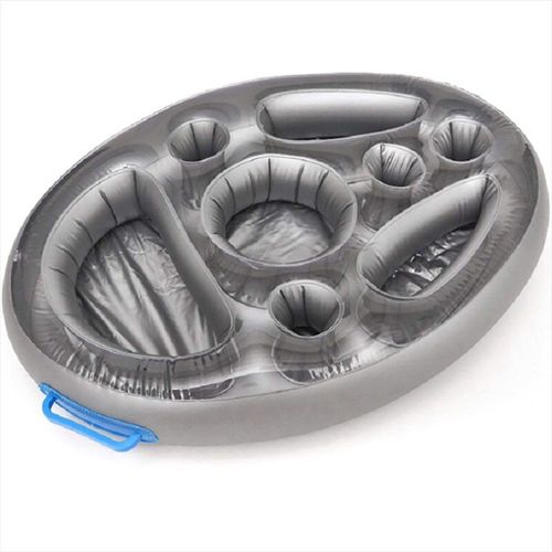 Plateau Poreux Gonflable En Pvc 70x50cm, Siège De Tasse, Eau, Nourriture, Flottant, Portable, Boisson, Fruits, Natation