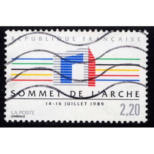 Timbre : Sommet De L'arche 14 -16 Juillet 1989,République Française,2,20
