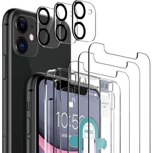 Advansia Verre Trempé Pour Iphone 11 (6.1) [X3] Protection Camera Arriere [X3] Et Cadre D'installation